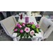 Foto 1 Centro de mesa aplanado con flor natural y vela